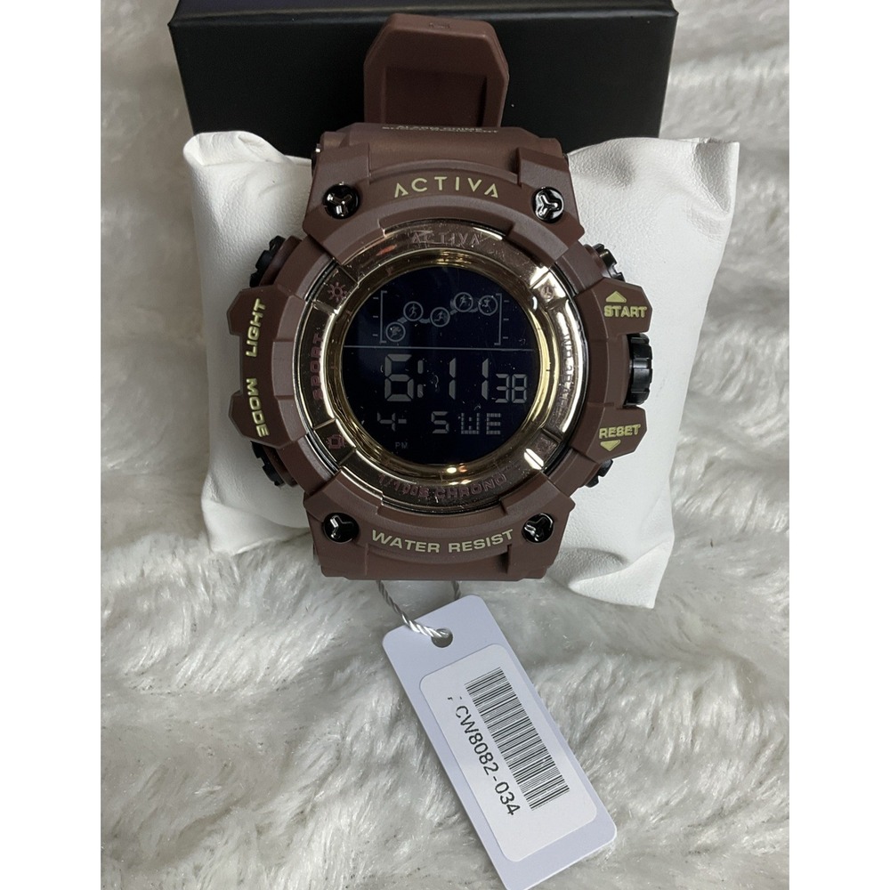 Activa X Invicta Digital Summit Unisex Watch 50mm Brown ACW8082-034 New w/Box